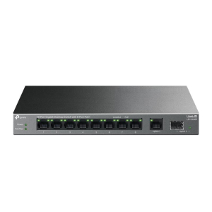 Комутатор TP-LINK LS1210GP  9xGE (8xPoE), 61 Вт, 1xSFP