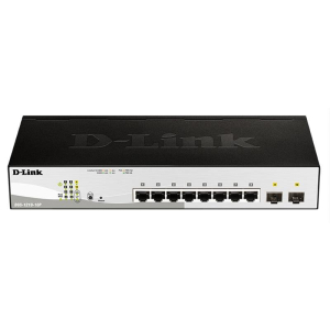 Коммутатор DGS-1210-10P 8xGE PoE, 2xSFP, WebSmart
