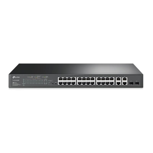 Комутатор TP-LINK SL2428P 24xFE(24xPoE), 4xSFP, 250Вт, Некерований - 1