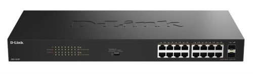 Коммутатор DGS-1018P 16x1GE PoE+, 240Вт, 30Вт/порт, Неуправляемый - 1