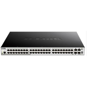 Комутатор  DGS-1510-52XMP 48xGE с РоЕ, 4xSFP+, SmartPro