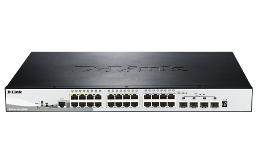 Комутатор DGS-1510-28XMP 24xGE PoE, 4xSFP+, SmartPro - 1