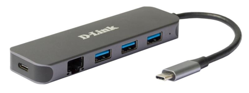Мережевий адаптер DUB-2334 1xGE, 3xUSB 3.0, 1xUSB-C, USB-C - 1