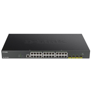 Комутатор  DGS-1250-28XMP 24xGE PoE, 4xSFP+, 370W, WebSmart