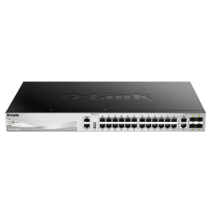 Комутатор  DGS-3130-30TS 24xGE, 4xGE/SFP, 2x10GE, 4xSFP+, L3
